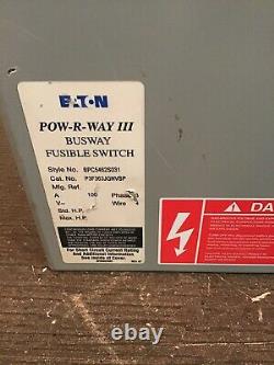 NEW EATON P3F363JGNVSP, 100 amp, 600 volt, Bus plug, P3F363, 4 Wire No Box