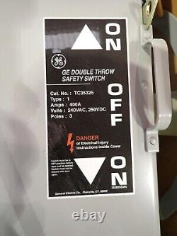 NEW GE TC35325 400 amp 240 volt 3 Pole Double Throw Disconnect Switch INDOOR