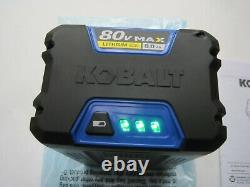 NEW KOBALT 80v 5.0Ah MAX LITHIUM-ION Battery KB580-06 80 Volt 5.0 Amp Ah