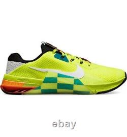 NEW Nike Metcon 7 AMP Men Shoes, Volt/Black/Spruce/White DH3382-703 SIZE 10