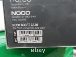 NOCO Boost HD GB70 2000 Amp 12-Volt UltraSafe Lithium Jump Starter New Sealed