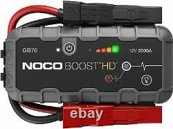 NOCO Boost HD GB70 Car Battery Booster Pack Jump Starter 2000 Amp 12-Volt