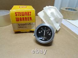 NOS 1960s 2 1/8 STEWART WARNER AMPERES AMP GAUGE With BRACKET & LIGHT SOCKET RARE