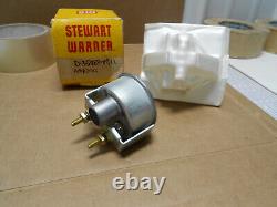 NOS 1960s 2 1/8 STEWART WARNER AMPERES AMP GAUGE With BRACKET & LIGHT SOCKET RARE