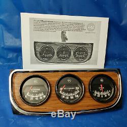 NOS 60s vintage RAC triple gauge set Hot rod muscle car truck accessory gauges
