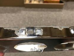 NOS Vintage Stewart Warner USA Chrome 3 Hole Under Dash Gauge Panel 2 1/8 Nice