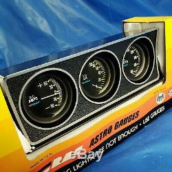 NOS vintage RAC Astro triple gauge set 925 Hot rod muscle car truck gauges nib