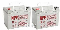 NPP 12V 35 Ah 12Volt 35 amp AGM Deep Cycle SLA Rechargeable Battery / (2pcs)