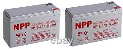 NPP 12V 9 Ah 12Volt 9 amp Rechargeable Sealed lead Acid Battery F2 / (2pcs)
