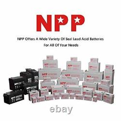 NPP 12V 9 Ah 12Volt 9 amp Rechargeable Sealed lead Acid Battery F2 / (2pcs)