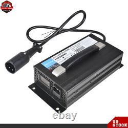 New 48 Volt 15 AMP Battery Charger For Club Car Golf Cart Round 3 Pin Plug