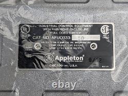 New Appleton Conveyor Control Switch Afuo333-50 15a Amp 600v Volt 1/2 HP