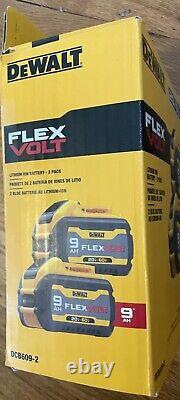 New Dewalt DCB609-2 20/60V Flexvolt 9Ah Batteries (2 Pack)