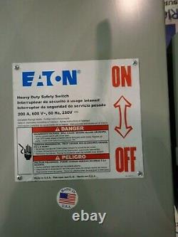 New EATON DH364NGK 200 amp 600 volt Fusible Indoor 4 Wire Disconnect Switch
