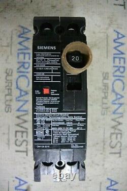 New Siemens HED42B020 20 amp 480 volt 42kA 2 Pole Circuit Breaker NEW in Box