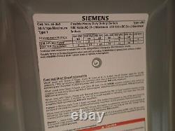 New Siemens HF361 30 amp 600 volt Fusible Indoor Disconnect Switch