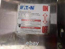 New Surplus EATON DH221NWK 30 amp 240 volt 2P 4X Fusible Stainless Disconnect
