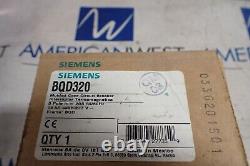New in Box Siemens BQD320 3 pole 20 amp 480 volt Bolt on Circuit Breaker