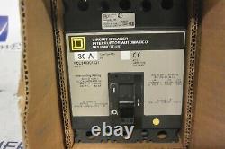 New in box SQUARE D FCL340301121 3 pole 30 amp 480 volt Feed Thru + 120v UVR