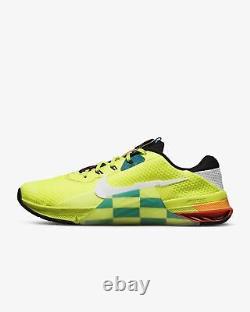 Nike Metcon 7 Volt Yellow Multi Color Metcuff AMP Mens Training Shoes NEW