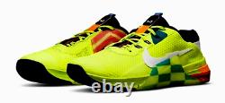 Nwob Nike Zoom Metcon 7 Amp Training Dh3382-703 Volt Checkered Sz 14
