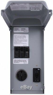 Outlet Box Unmetered Power 70 Amp RV 50/20 2-Space 2-Circuit 240-Volt GFCI Plug