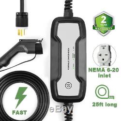 Portable EV Charger Level2 Charging Cable 10A/16Amp J1772 NEMA 6-20 level 1 EVSE