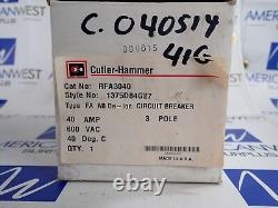 RFA3040 Cutler Hammer FA AB De-Ion 40 amp 600 volt 3P Circuit Breaker NEW