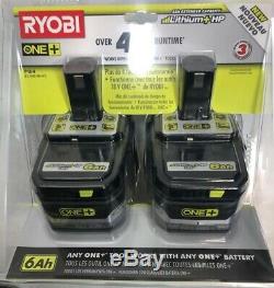 RYOBI 18-Volt ONE+ Lithium-Ion 6.0 Ah HP High Capacity Battery 2-Pack 6 Amp