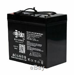 Raion 12V 55Ah Battery For Wheelchair 12 Volt 55 Amp 2 PK