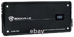Rockville ATOM P30 2400w 4-Channel Marine/ATV/Car Amplifier+Volt Meter+Amp Kit