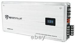 Rockville ATOM S30 Marine Amplifier 2400w 4 Channel Amp withVolt Meter+PA Mic