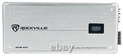 Rockville ATOM S30 Marine Amplifier 2400w 4 Channel Amp withVolt Meter+PA Mic