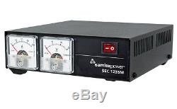 SAMLEX SEC-1235M 13.8 volts 35 amp DC power supply with meters DEALER 20+ YEARS