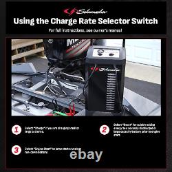 Schumacher Electric SC1446 Manual Timer-Controlled Wheeled Battery Charger and J