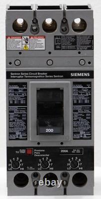 Siemens HFXD63B200 200 Amp 3 Pole 600 Volt Sentron Series Circuit Breaker
