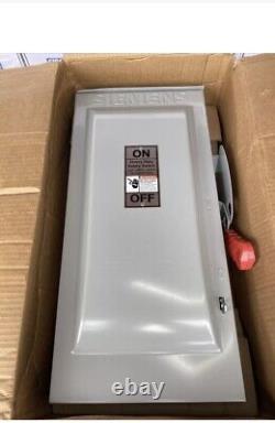 Siemens Heavy Duty Safety Switch HNF363R 100 Amp 600 Volt Non Fusible 3R. New