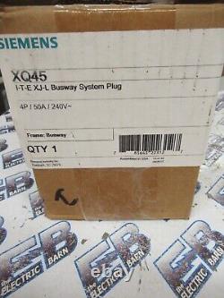 Siemens ITE XQ45, 50 Amp, 240 Volt, 3P4W, XJ-L Busway Bus Plug NEW-B