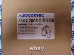 Socomec 3861-2005, 60 Amp, 600 Volt, 2 Pole, Fuse Combination Switch NEW-B