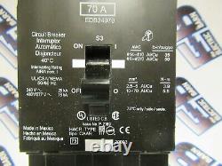 Square D EDB34070, 70 Amp, 480 Volt, 3 Pole, Circuit Breaker -NEW-S