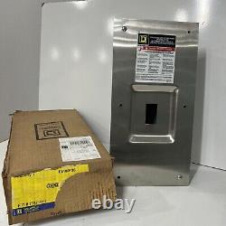 Square D FA100SS 100AMP 600volt Stainless Steel Breaker Enclosure NEW