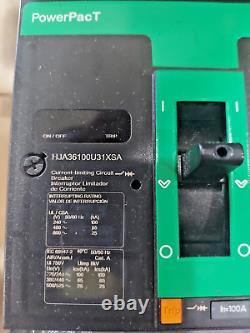 Square D PowerpacT Breaker HJA36100U31XSA 3 Pole 100 Amps 240-600 Volts
