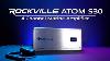 The New Rockville Atom S30 4 Channel Marine Amplifier Amp With Volt Meter And Pa Microphone