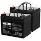 Weize 12v 35ah Deep Cycle Agm Sla Battery For Electric Wheelchair, Set Of 2