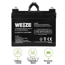 Weize 12V 35AH Deep Cycle AGM SLA Battery for Electric Wheelchair, Set of 2