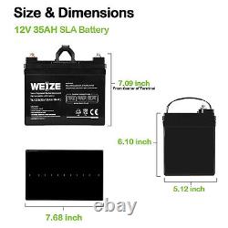 Weize 12V 35AH Deep Cycle AGM SLA Battery for Electric Wheelchair, Set of 2