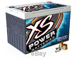XS Power D1400 14 Volt AGM 2000 Amp Sealed Car Audio Battery/Power Cell+Terminal