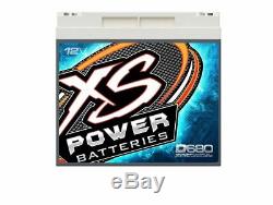 XS Power D680 12 Volt AGM 1000 Amp Sealed Car Audio Battery/Power Cell+Terminals