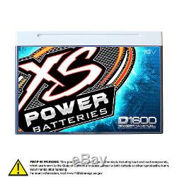 Xs Power D1600 16 Volt AGM Battery, Max Amps 2,400a Ca 675a, 48.18lbs Group 34